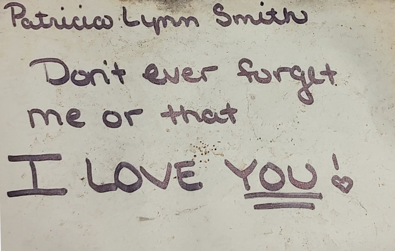 Patricia Lynn Smith Hidden Note